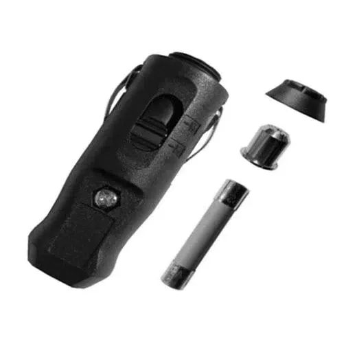 Cable fuse next to Inogen DC vehicle adapter tip