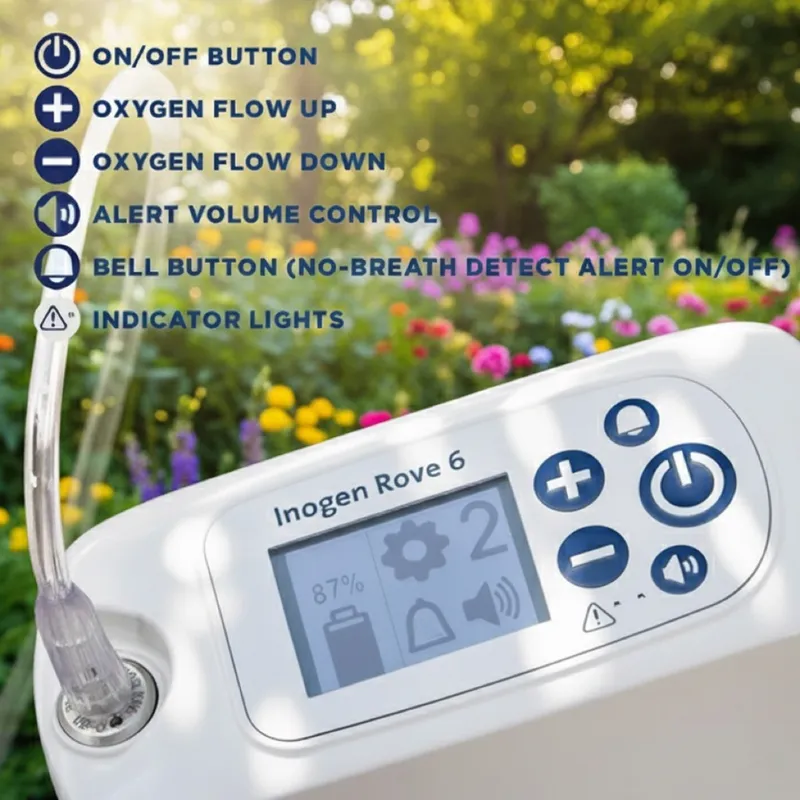 Inogen Rove 6 display and controls